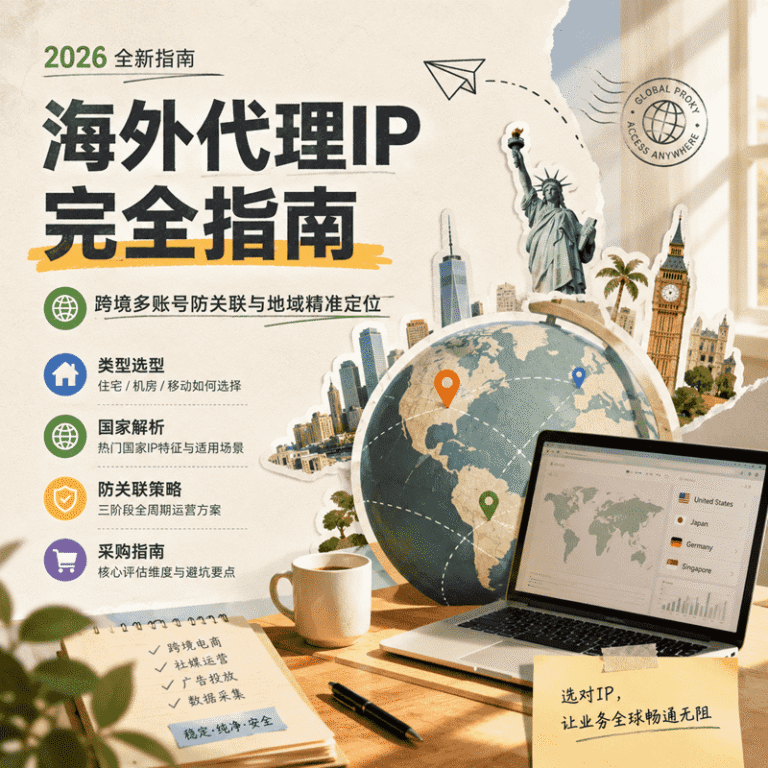 海外代理IP完全指南：从选型到防关联，跨境业务的 IP 策略手册
